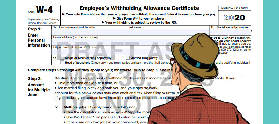 2020 W-4 Withholding Form